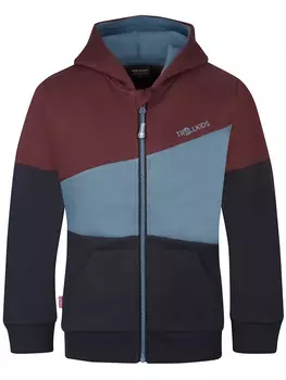 Толстовка Trollkids Alesund, цвет Rot/Hellblau/Dunkelblau