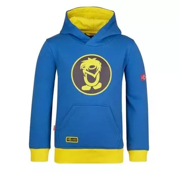 Толстовка Trollkids, цвет kosmosblau/gelb