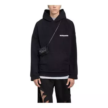 Толстовка turn hoodie wide fit 'black' Balenciaga, черный