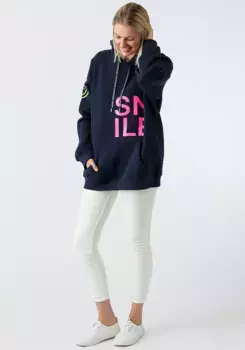 Толстовка Twin Heart с надписью на спине Zwillingsherz, цвет морской волны