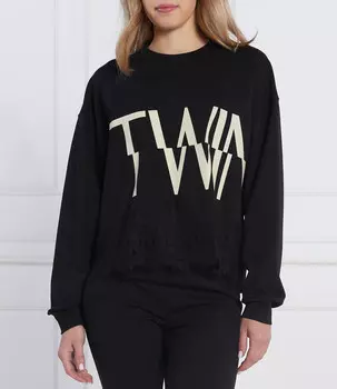 Толстовка TWINSET Regular Fit, черный