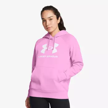Толстовка ua конкурент из флиса с большим логотипом hdy Under Armour, розовый
