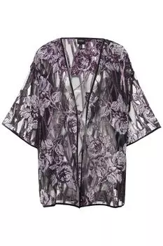 Толстовка Ulla Popken Jacke, цвет dunkler flieder