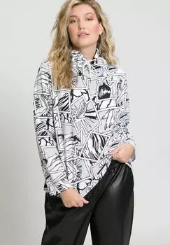 Толстовка Ulla Popken с принтом, бежевый