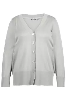 Толстовка Ulla Popken Strickjacke, цвет grau melange