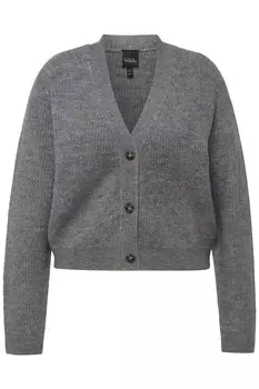 Толстовка Ulla Popken Strickjacke, цвет hellgrau mlange
