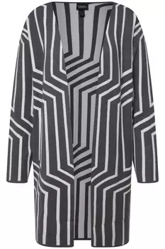 Толстовка Ulla Popken Strickjacke, цвет mittel grau melange