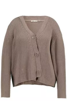 Толстовка Ulla Popken Strickjacke, цвет nougatbraun