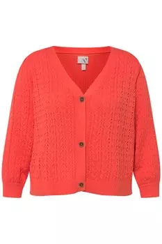 Толстовка Ulla Popken Strickjacke, коралловый