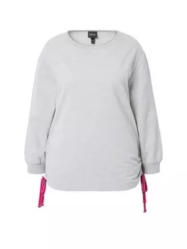 Толстовка Ulla Popken Sweatshirt, цвет hellgrau mlange