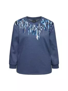 Толстовка Ulla Popken Sweatshirt, цвет tintenblau