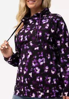 Толстовка Ulla Popken, темно-фиолетовый