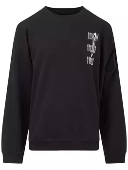 Толстовка Unbrushed с вырезами MM6 Maison Margiela, черный