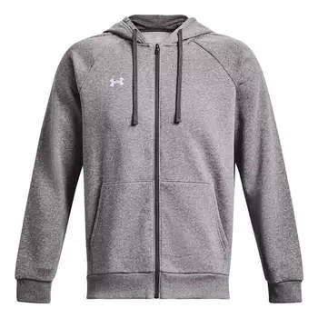 Толстовка under armor rival fleece hooded jacket 'heather grey' Under Armour, серый