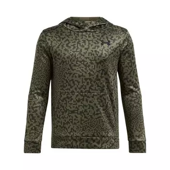 Толстовка Under Armour из флиса с камуфляжным принтом для мальчиков 8–20 лет, цвет Marine Od Green