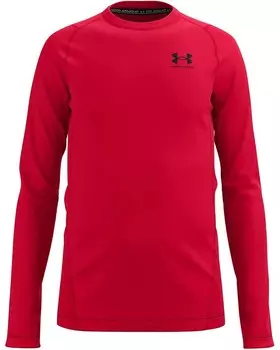 Толстовка Under Armour Kids ColdGear Armour Long Sleeve T-Shirt, цвет Red/Black