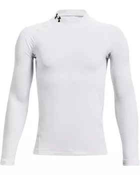 Толстовка Under Armour Kids ColdGear Armour Mock Long Sleeve T-Shirt, белый/черный