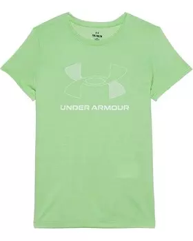 Толстовка Under Armour Kids Tech Big Logo Twist Short Sleeve T-Shirt, цвет Aloe/White