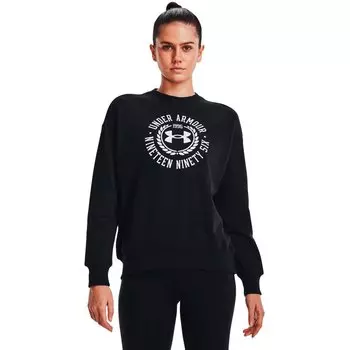 Толстовка Under Armour Rival Fleece Crest Grp Crew, черный