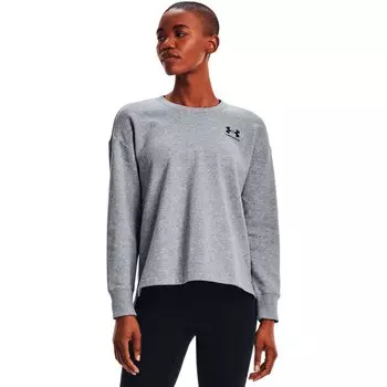Толстовка Under Armour Rival Fleece Oversize Crew, серый