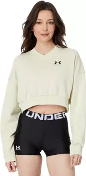 Толстовка Under Armour Rival Terry Oversized Cropped Crew, цвет Silt/Black