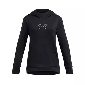 Толстовка Under Armour с большим логотипом Armor Fleece для девочек 7–16 лет, черный
