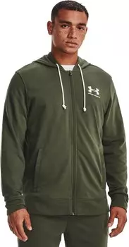 Толстовка Under Armour Sweatjacke UA Rival Terry, зеленый