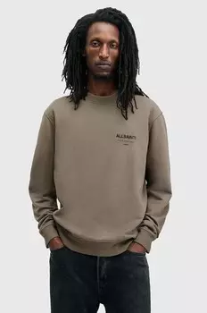 Толстовка UNDERGROUND из хлопка AllSaints, коричневый