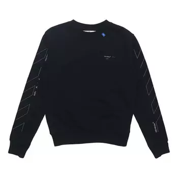 Толстовка unfinished 3m arrow crew neck sweater Off-White, черный