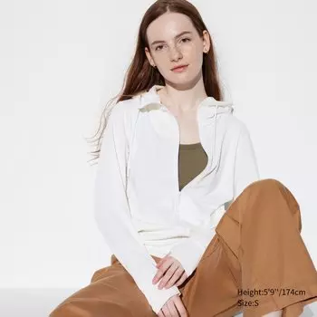 Толстовка Uniqlo Airism Mesh на молнии, белый