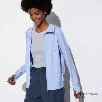 Толстовка Uniqlo Airism Mesh на молнии, синий