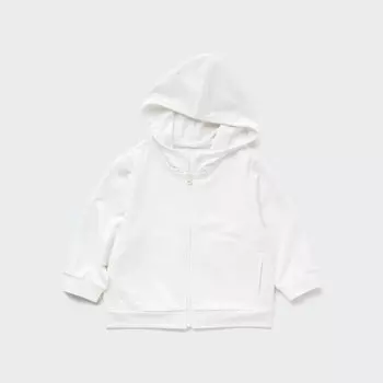 Толстовка UNIQLO AIRism с длинными рукавами и молнией во всю длину, белый