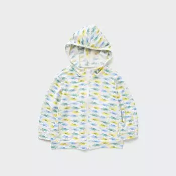 Толстовка UNIQLO AIRism с длинными рукавами и молнией во всю длину, белый