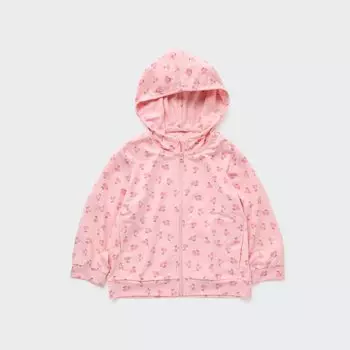 Толстовка UNIQLO AIRism с длинными рукавами и молнией во всю длину, розовый