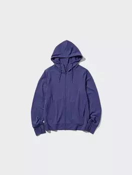 Толстовка Uniqlo IRism Mesh UV Protection на молнии, синий