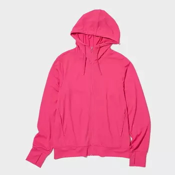 Толстовка Uniqlo IRism Mesh UV Protection на молнии, розовый