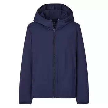 Толстовка Uniqlo Kids Airism UV Protection Mesh Hooded, темно-синий