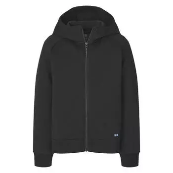 Толстовка Uniqlo Kids Ultra Stretch Dry Sweat Zipped Hooded, черный