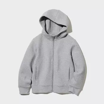 Толстовка Uniqlo Kids Ultra Stretch Dry Sweat Zipped, серый
