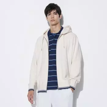 Толстовка UNIQLO на молнии, молочный