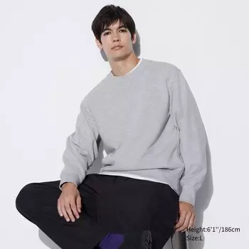 Толстовка Uniqlo с длинным рукавом, серый