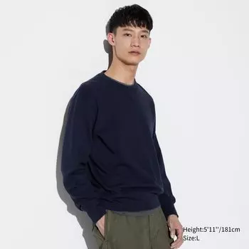 Толстовка Uniqlo с длинным рукавом, темно - синий