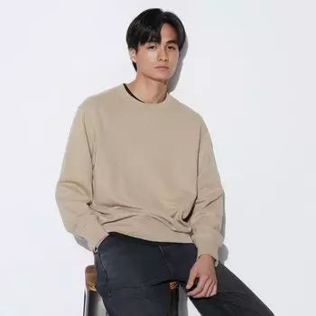 Толстовка Uniqlo с длинными рукавами, бежевый