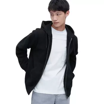 Толстовка Uniqlo Sweat Zipped Hoodie, черный