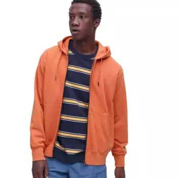 Толстовка Uniqlo Sweat Zipped Hoodie, оранжевый