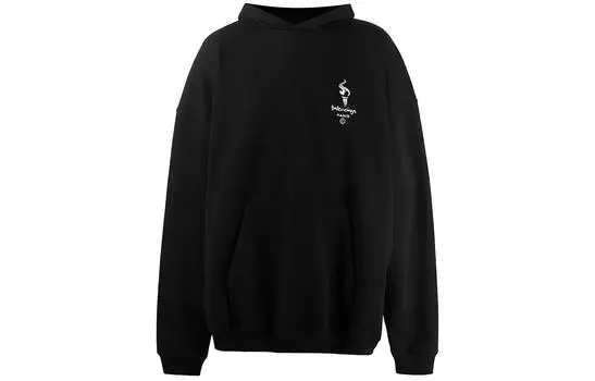 Толстовка Balenciaga Paris с логотипом, черный