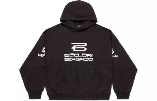 Толстовка Balenciaga с капюшоном, черный