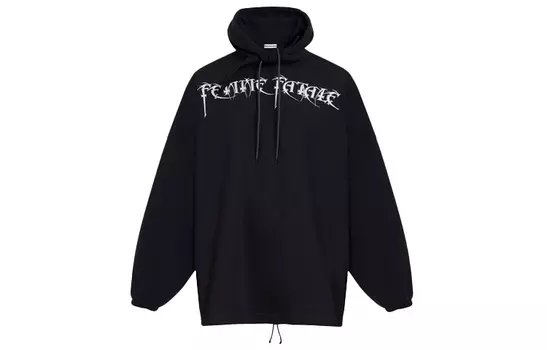 Толстовка Balenciaga с надписью, черный