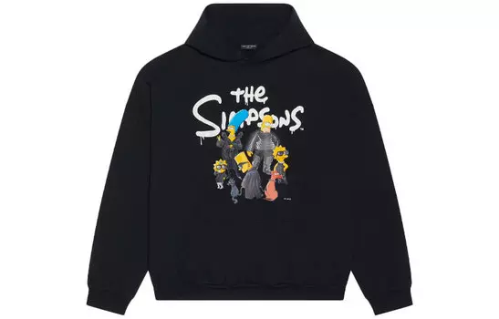 Толстовка Balenciaga x The Simpsons, черный