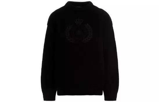 Толстовка Balenciaga Laurel Crown Logo, черный